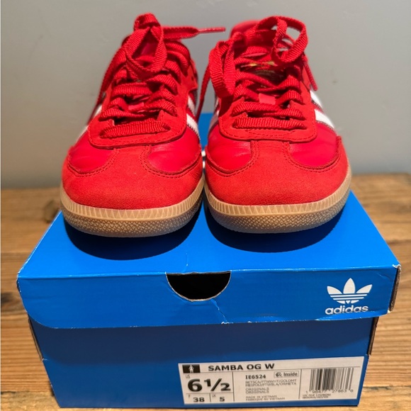 Adidas Samba OG Better Scarlet/White/Gold - Picture 5 of 9